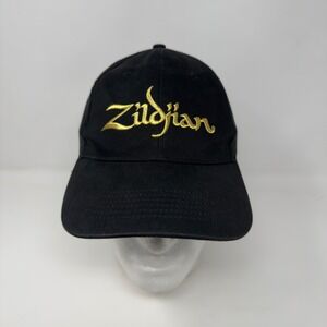 Zildjian Hat Cap Strap Back Black Embroidered Logo Mens Drum Cymbals Music OSFM